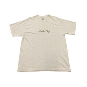Vintage Men’s Members Only t shirt s/s cream cotton y2k